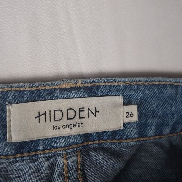 Hidden Los Angeles Jeans Women’s 26 Light Blue Cargo Utility Pockets 100% Cotton - Picture 8 of 13